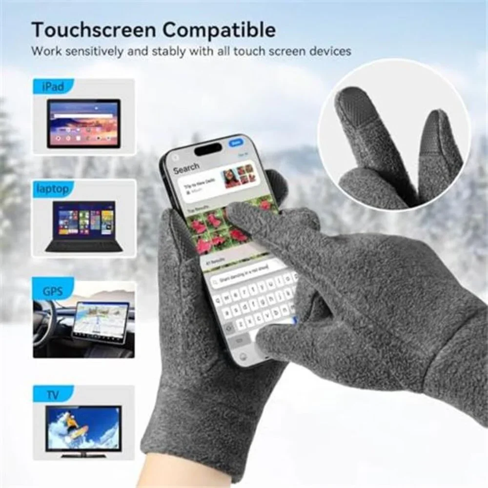 Unisex Winter Gloves Touchscreen Thermal Polar Fleece Warm Glove
